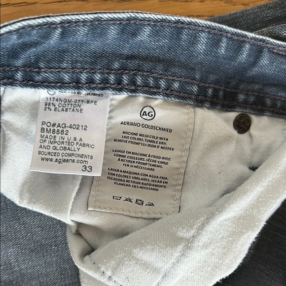 AG Adriano Goldschmied Blue Denim Jeans 33 – Classic Straight Leg Casual - Picture 4 of 11